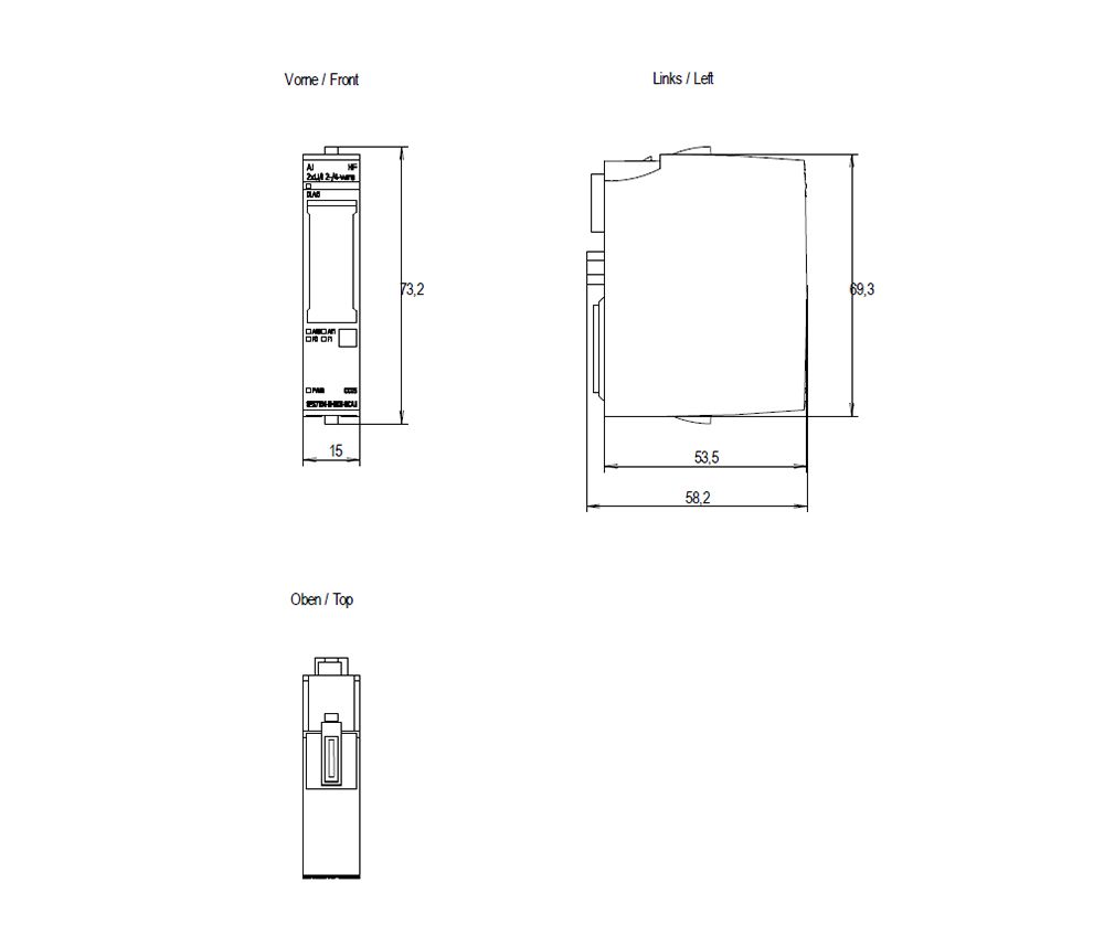 Analoges I/O-Modul DC 19,2-28,8V Eing.Strom Spannung