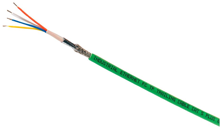Datenkabel Cat5E 1x4x4x0 gn Kl.2 Farbe Polyolefine Folie + Geflecht Bündel