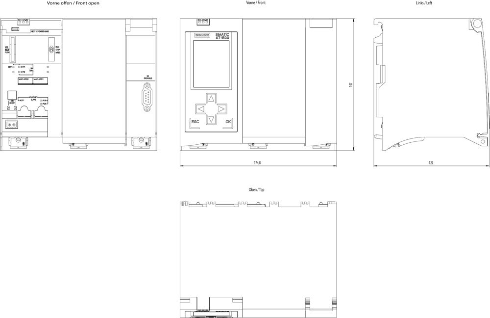 SPS-Steuerung modular 19,2-28,8VDC m.Display
