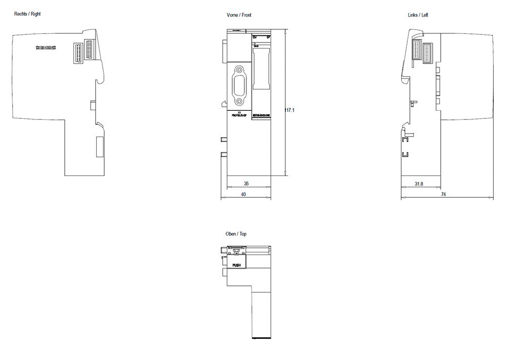 Kommunikations-Modul DC 19,2-28,8V f.PROFIBUS