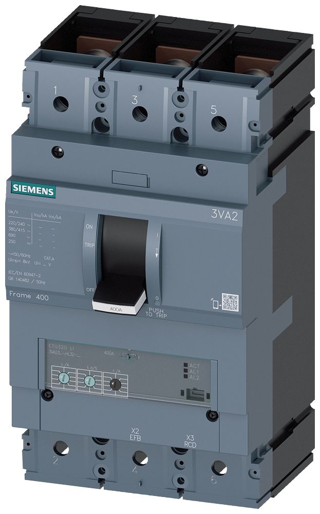 Leistungsschalter 400A 3p 1A/In IP40 opt.Motorantr Motorantrieb optional