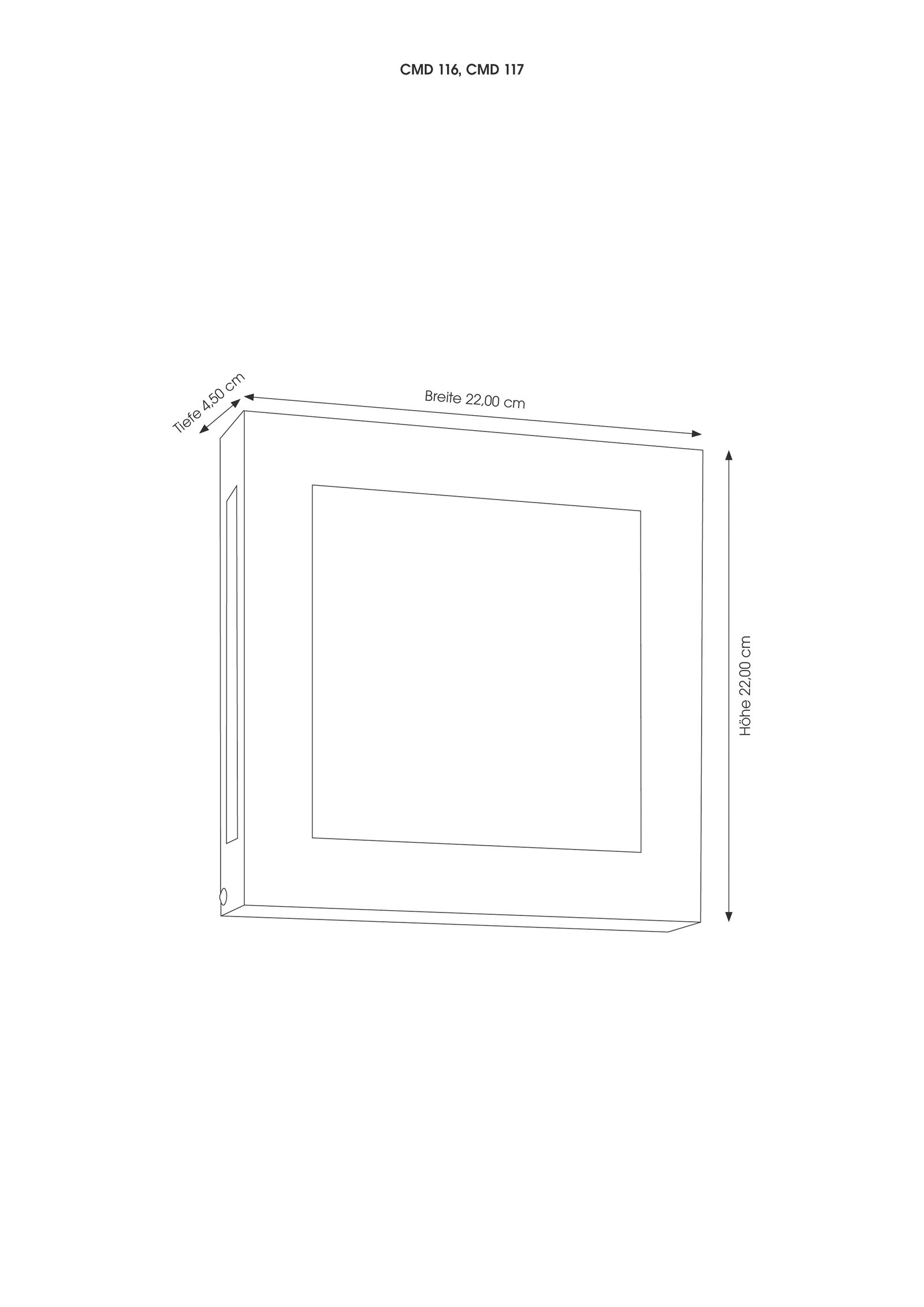 LED-Wandanbauleuchte AquaLegendo 12W 3000K 470lm anth Konv IP44 45x220x220mm