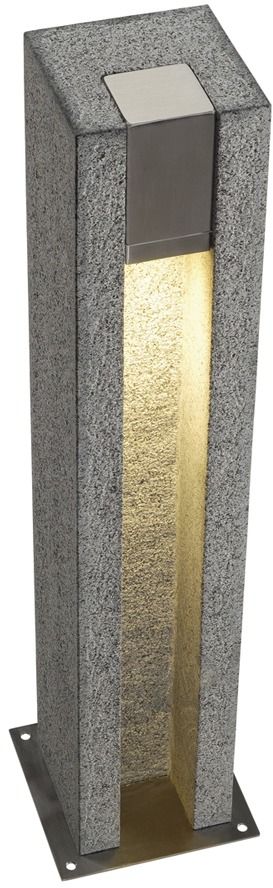 LED-Pollerleuchte 4W IP44 granit Stein 1LED GU10