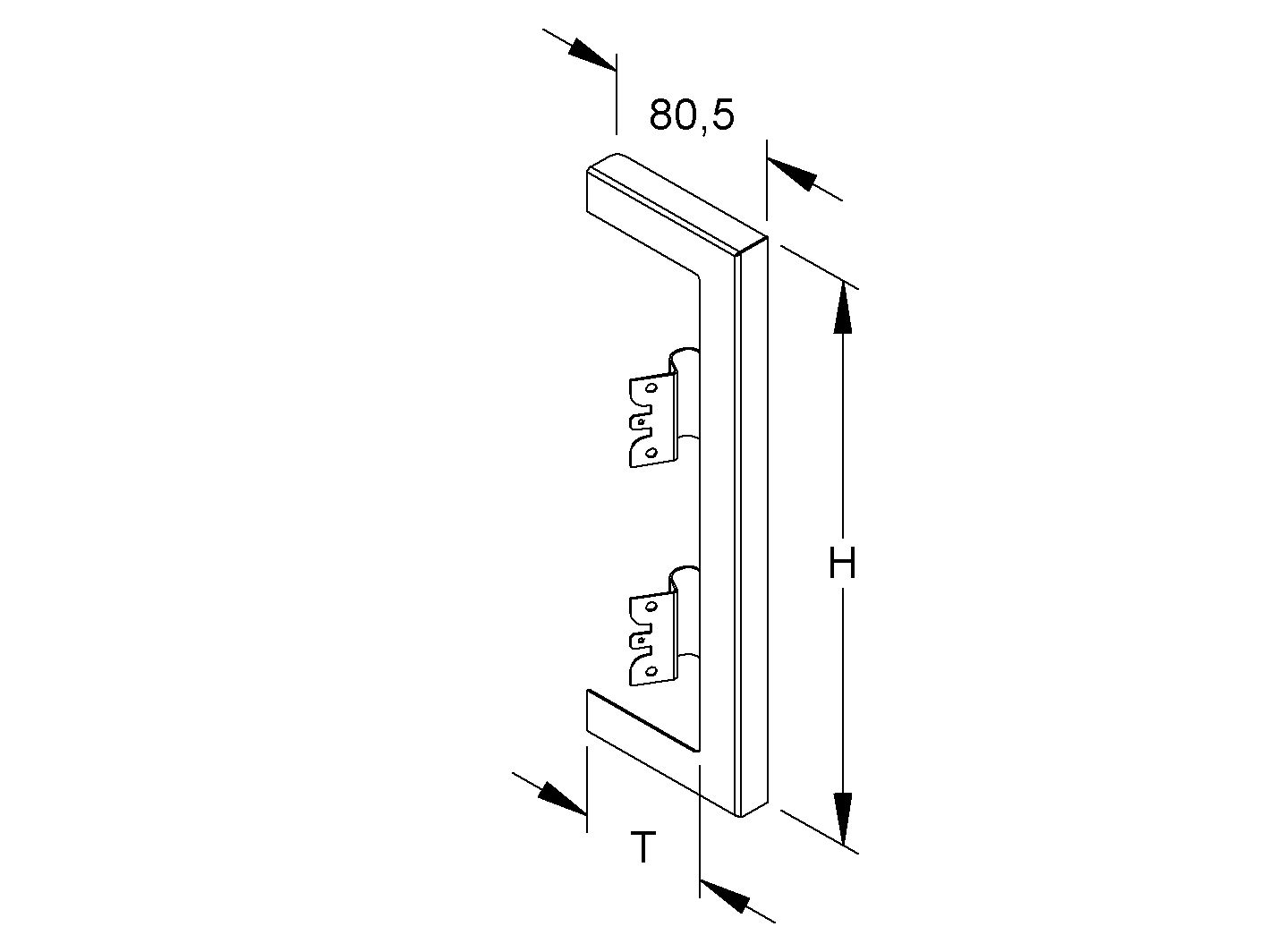 Wandanschlussblende GEB-K B261xT61mm sym ST ws/alu weiß/aluminium RAL9006 hfr vz