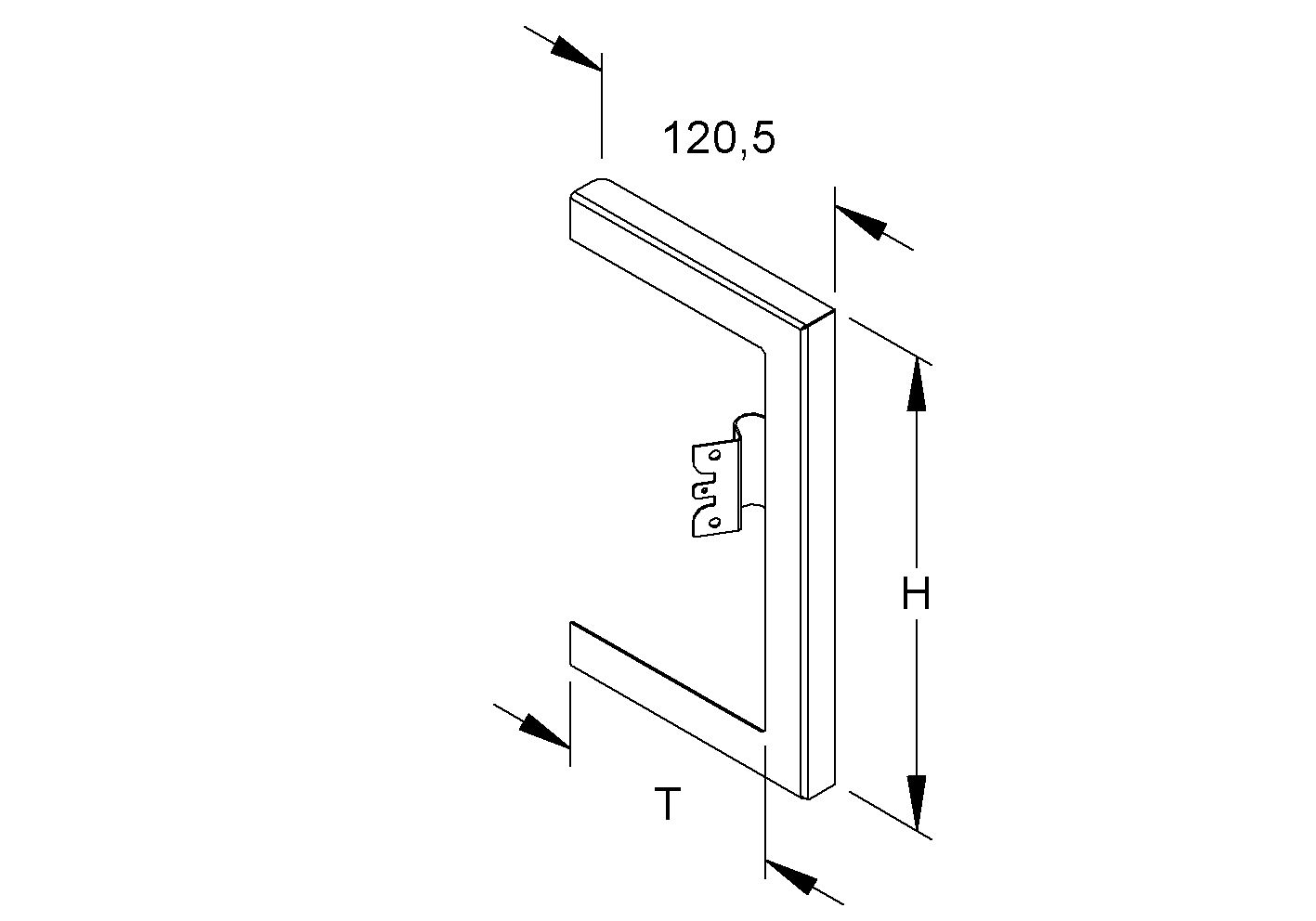 Wandanschlussblende GEB-K B211xT100mm vz asym ST lgr RAL7035 hfr
