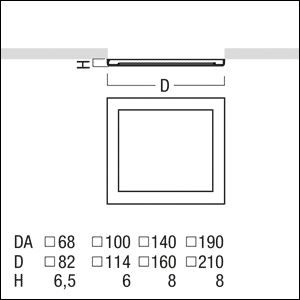 Abblendung PANOS sym direkt Glas 114x114x6mm