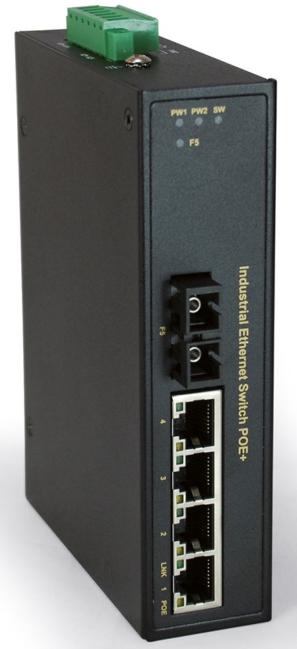 Switch Hutschiene 4x10/100Mbps 1x100Mbps/SC