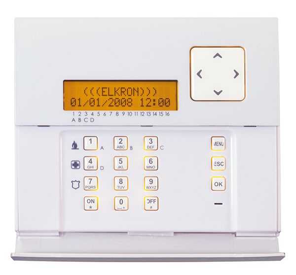 Bedienteil LCD 2Grp Aufb ws LCD-Anzeige 150x122x25mm