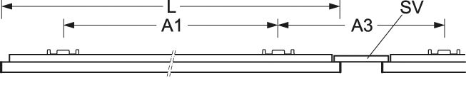 LED-Rasterleuchte stail 57W 4000K 6892lm ws Konv Dimmung DALI IP20 1240x198x56mm