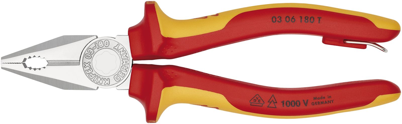 Kombizange 180mm vorst.Schneide 1000V Schutzisoliert 1000V 2Komp VDE