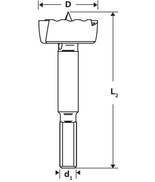 Forstnerbohrer Ø26mm L90mm