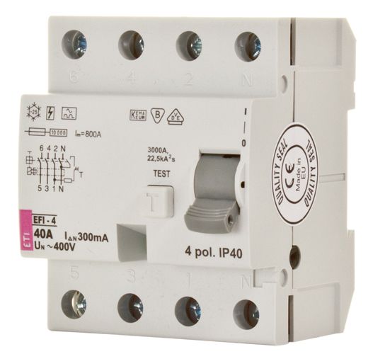 FI-Schutzschalter A 4p 400V 100A 0,3A 4TE REG 10kA