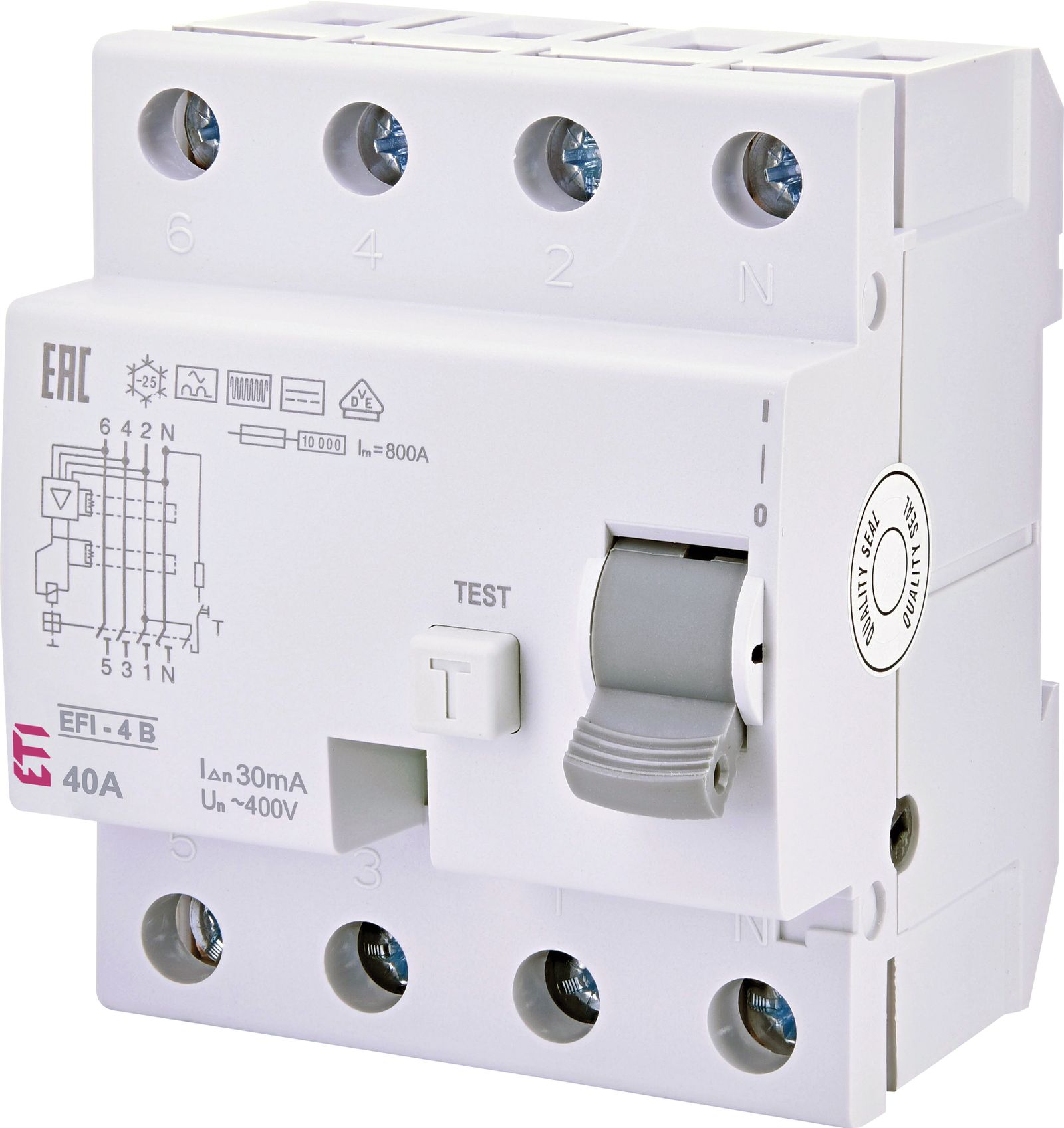 FI-Schutzschalter B 4p 400V 40A 0,03A 4TE REG 10kA