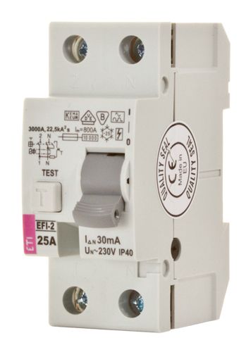 FI-Schutzschalter A 2p 230V 25A 0,03A 2TE REG 10kA