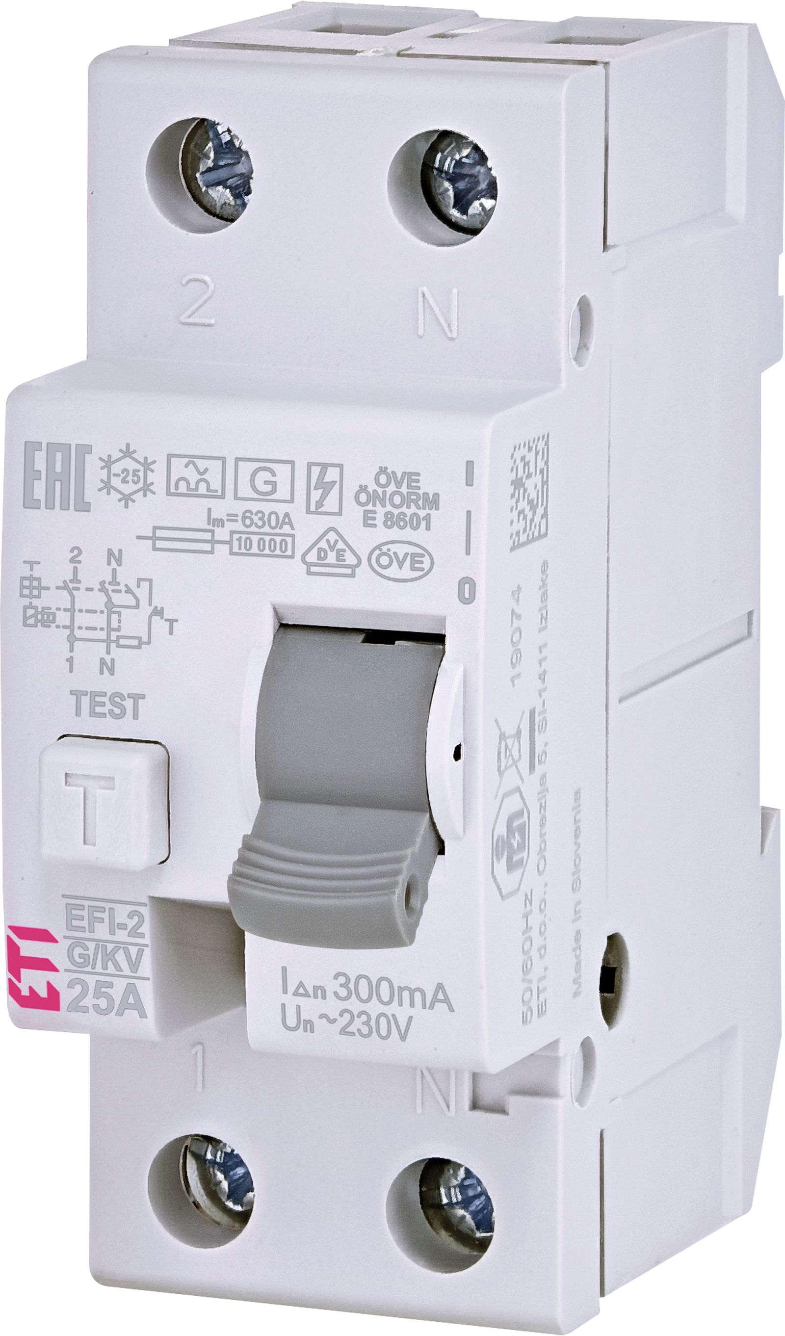FI-Schutzschalter A 2p 230V 25A 0,3A 2TE REG 10kA