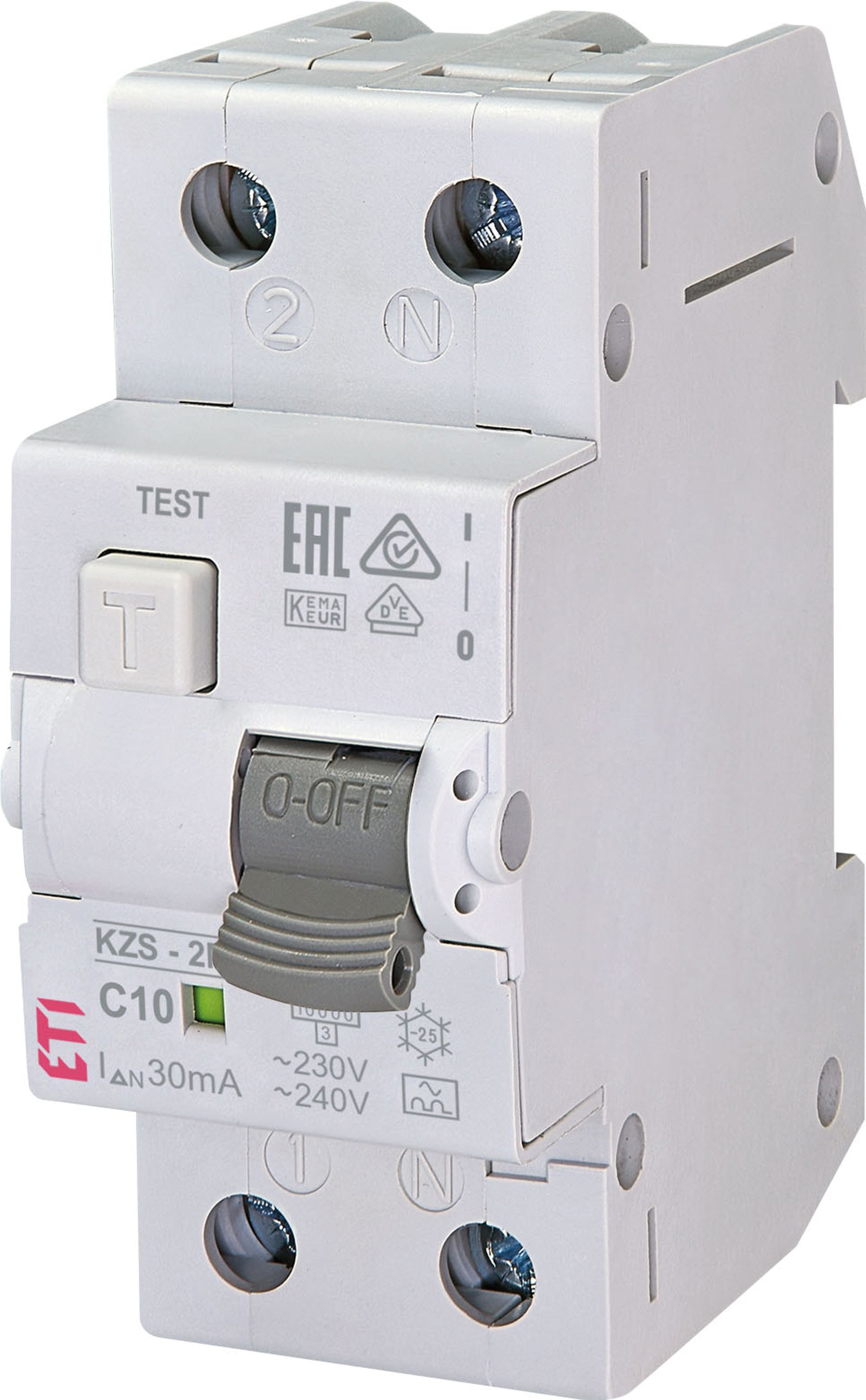 FI-Schutzschalter A 2p 230V 10A 0,03A 2TE REG 10kA