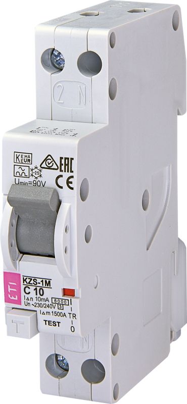 FI/LS-Schutzschalter C10 1p+N 0,01A A 6kA 2TE 1p 230V