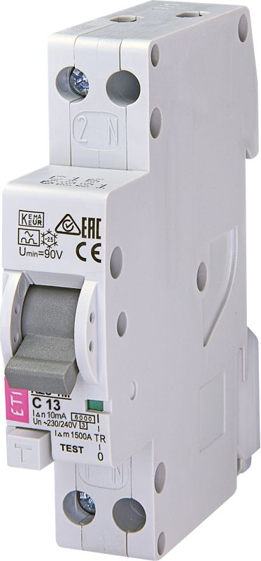 FI/LS-Schutzschalter C13 1p+N 0,01A A 6kA 2TE 1p 230V