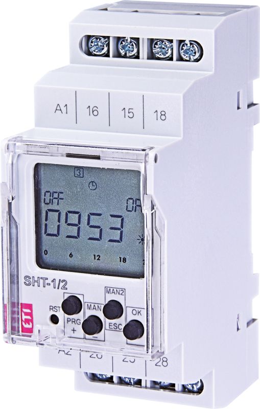 Schaltuhr digi 196-253VAC 2kan 2TE REG 24h Prog 24 h Programm Wochenprogramm