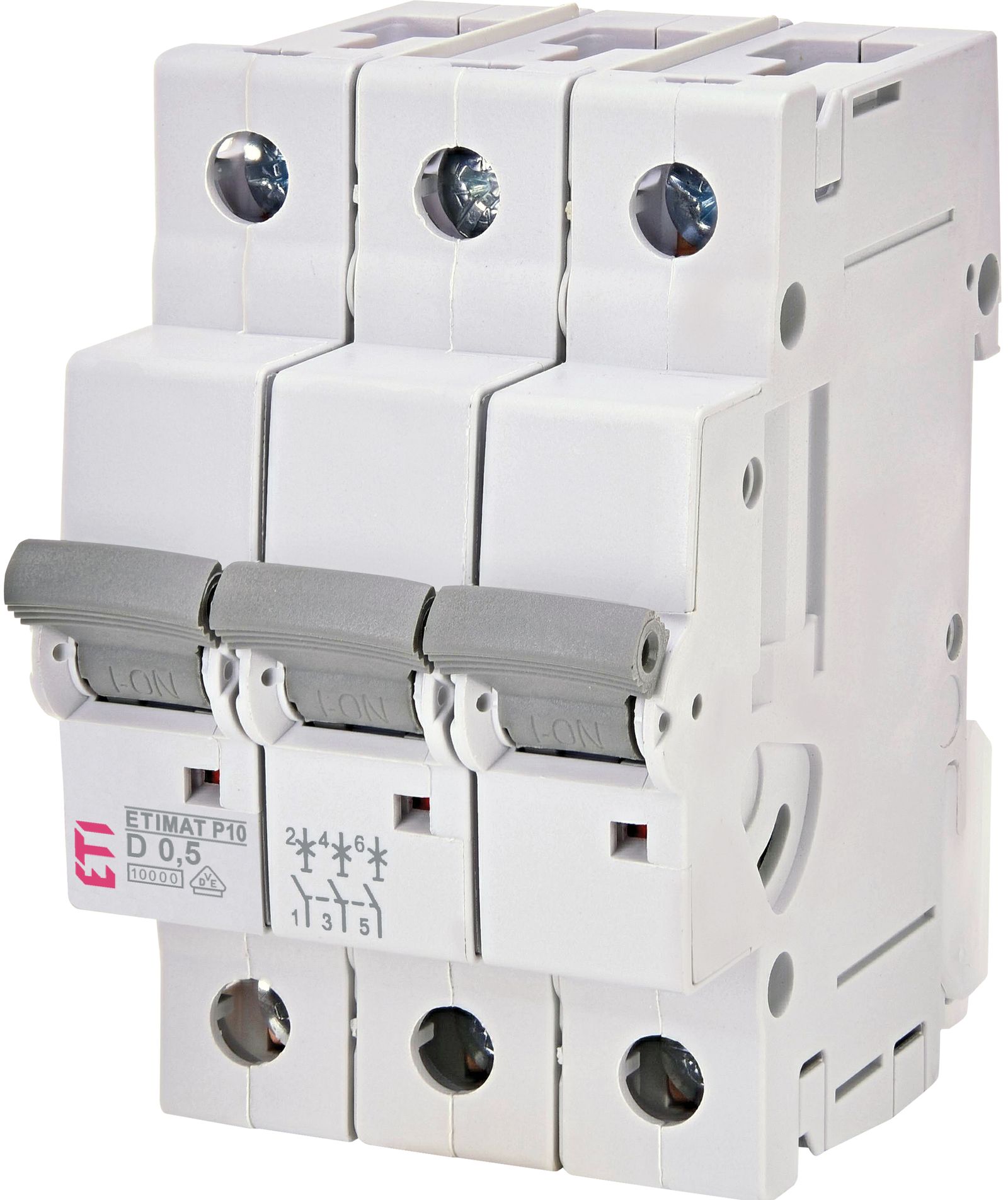 Leitungsschutzschalter UC D 0,5A 3p 400V 3TE 50Hz IP20