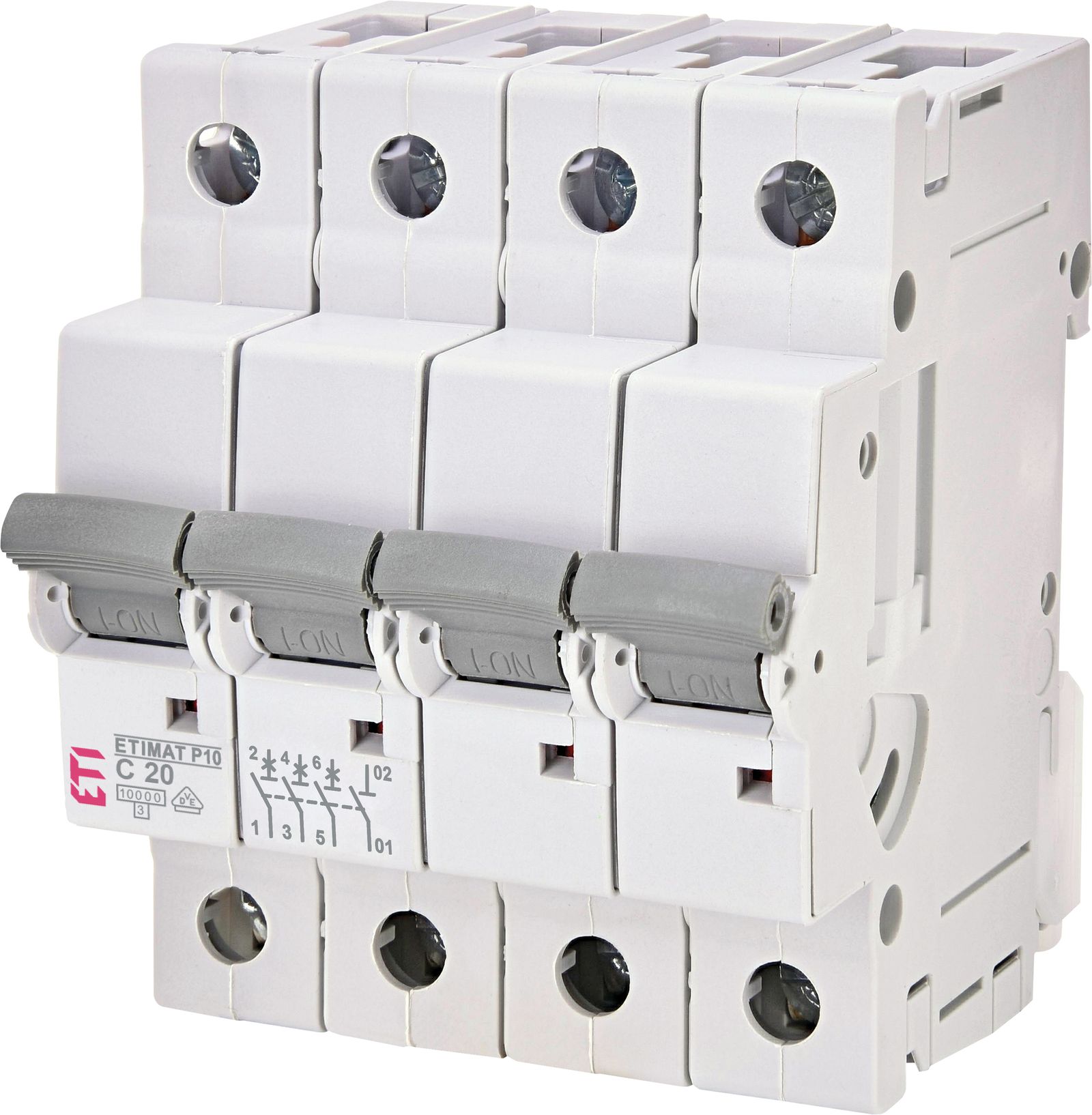 Leitungsschutzschalter UC C 20A 3+N 400V 4TE 50Hz IP20