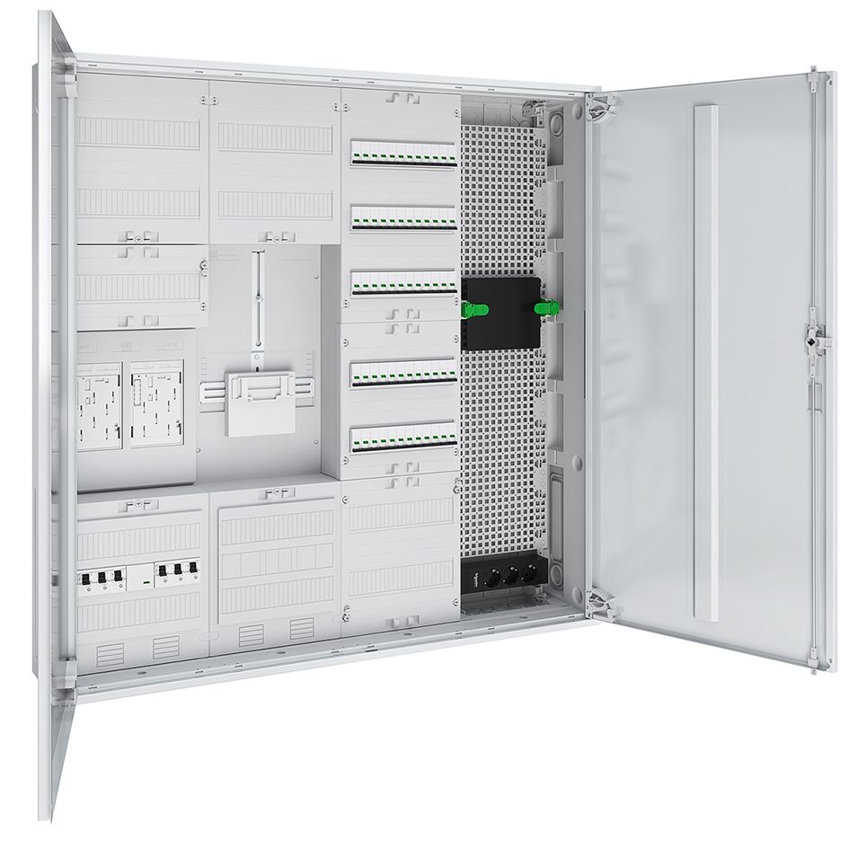 Komplettschrank AP/UP 1Z 1stö 2Feld IP43 SS_5p 1100x550x210mm