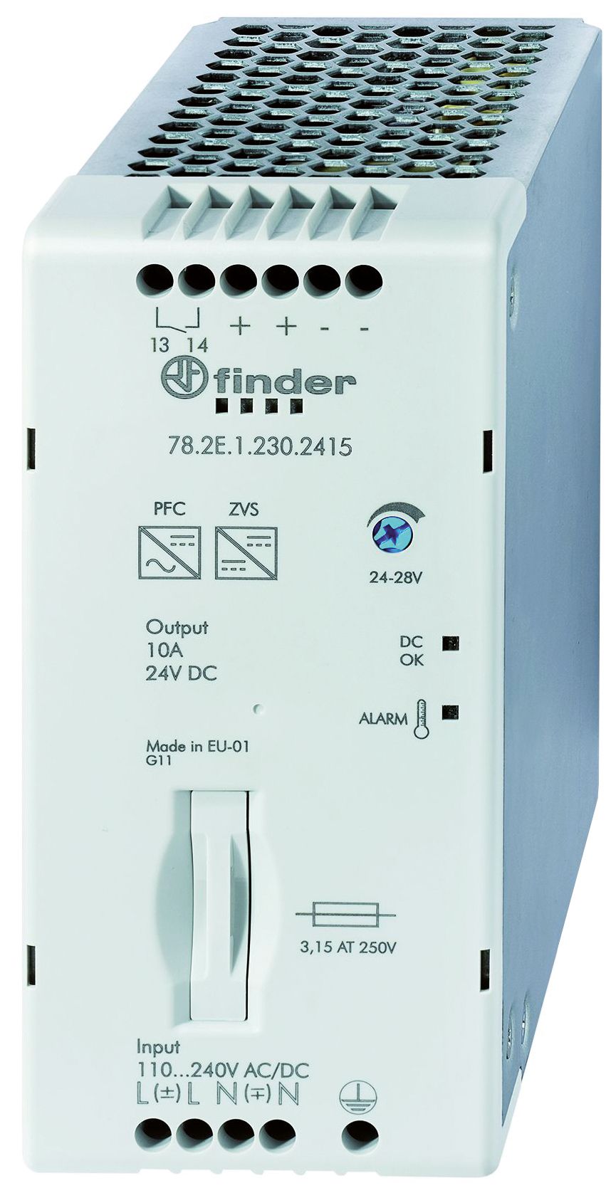 Gleichstromversorgung REG 24V 240W 3,4TE 110-240VAC 10A f.Reiheneinb 275VA IP20