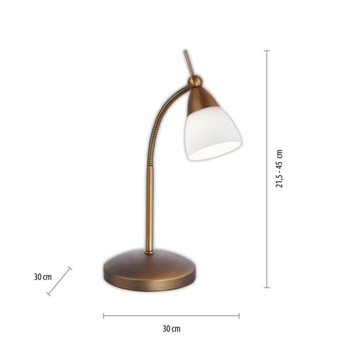 LED-Schreibtisch 3W PINO ms m.Schalt G9 1LED messing Mit Dimmer 230V