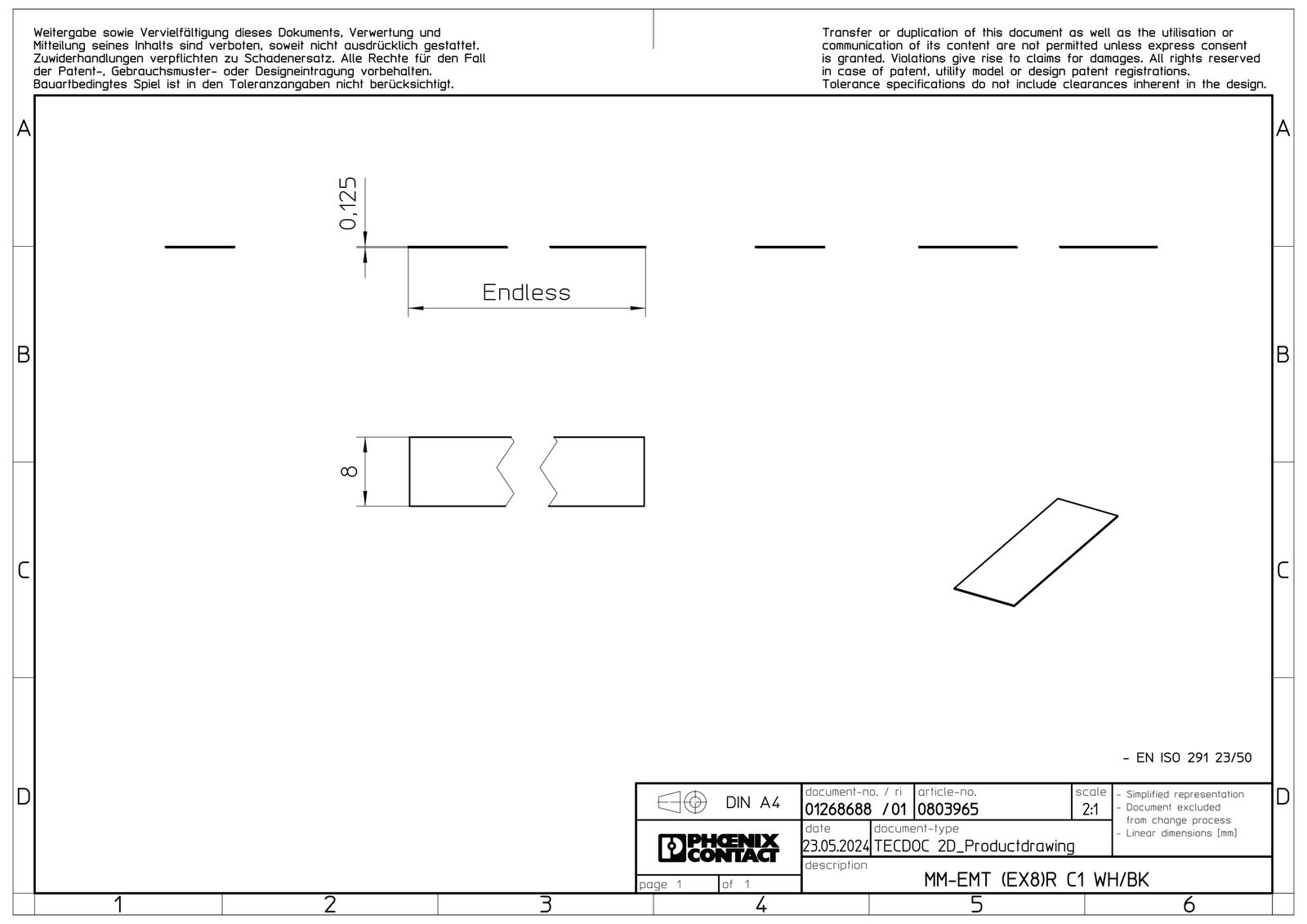 Kennzeichnungsmaterial ws 5500x8mm