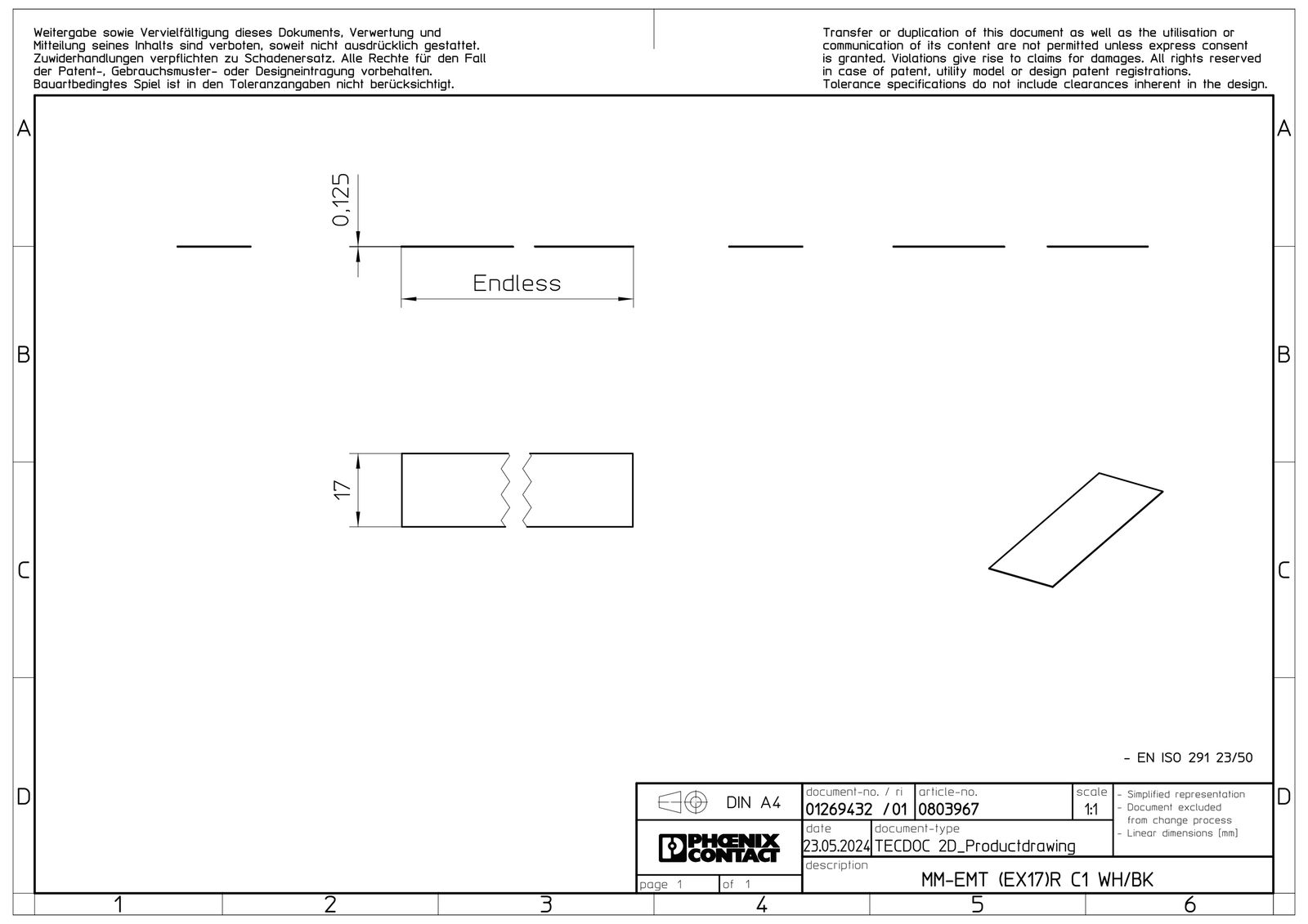 Kennzeichnungsmaterial ws 5500x17mm