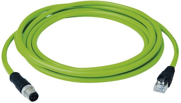 Patchkabel Cat5 SF/UTP IP20 1m gn M12 RJ45 gekreuzt 22qmm
