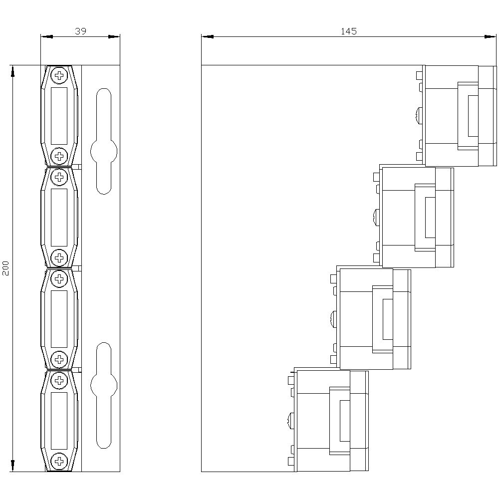 Sammelschienenträger 4p 10mm