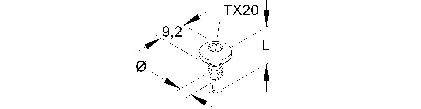 Blechschraube Linsenkopf TX T20 Gehärtet Ø4,2x13mm ST g/vz Innensechsrund TX