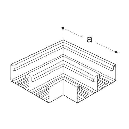 Flachwinkel GEB-K UT 68x210mm Kst lgr unbeh RAL7035