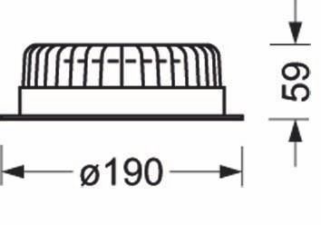 LED-Einbaustrahler 21W 3000K 1955lm Konv DALI Dimmung DALI 1LED Alu IP44 ws mt