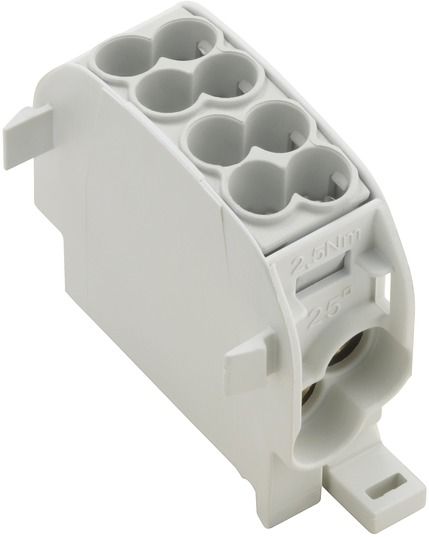 Hauptleitungsklemme 4Eing gr berührsich REG 1pol schraub