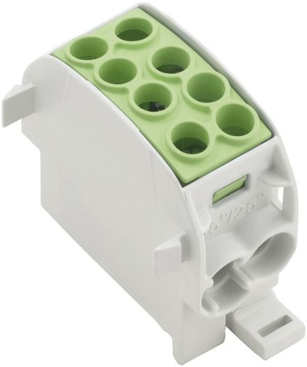 Hauptleitungsklemme 4Eing gn berührsich REG 1pol schraub