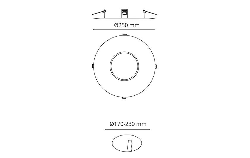 Reduzierring graphit REHAB Alu Ø250mm