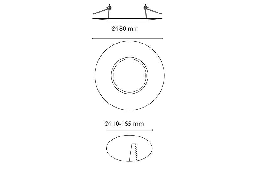 Reduzierring graphit REHAB Alu Ø180mm