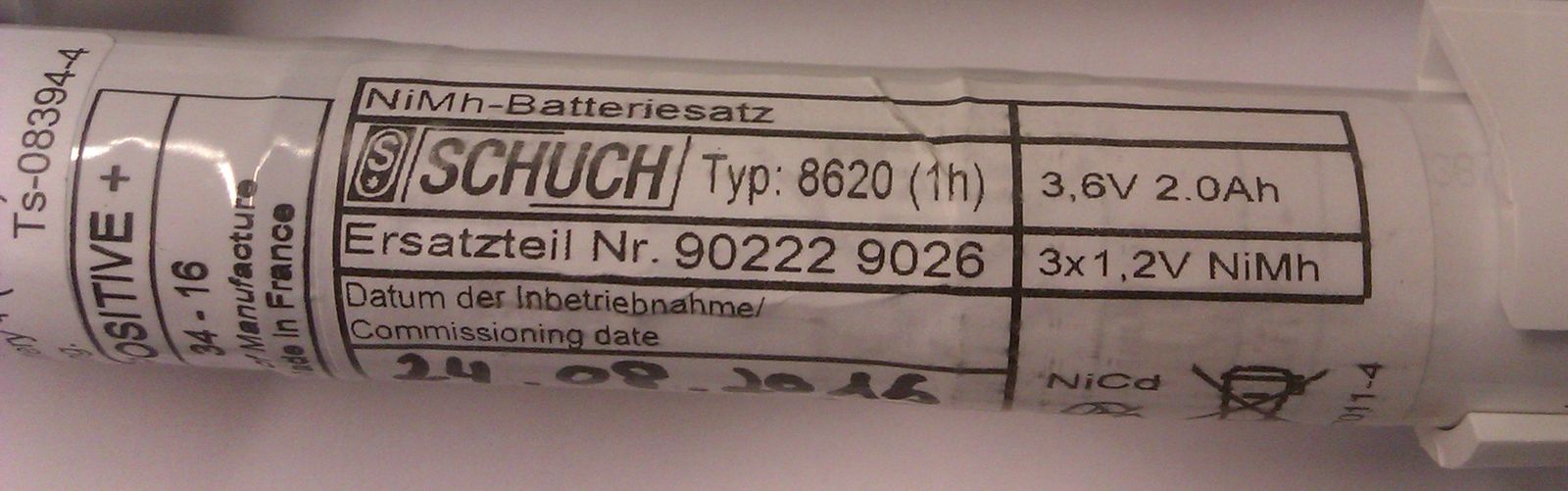 Akkupack 3,6V NiMH 2000mAh