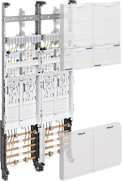 Komplettfeld 63A 4Z eHZ 1050x500mm SS_5p 300mm