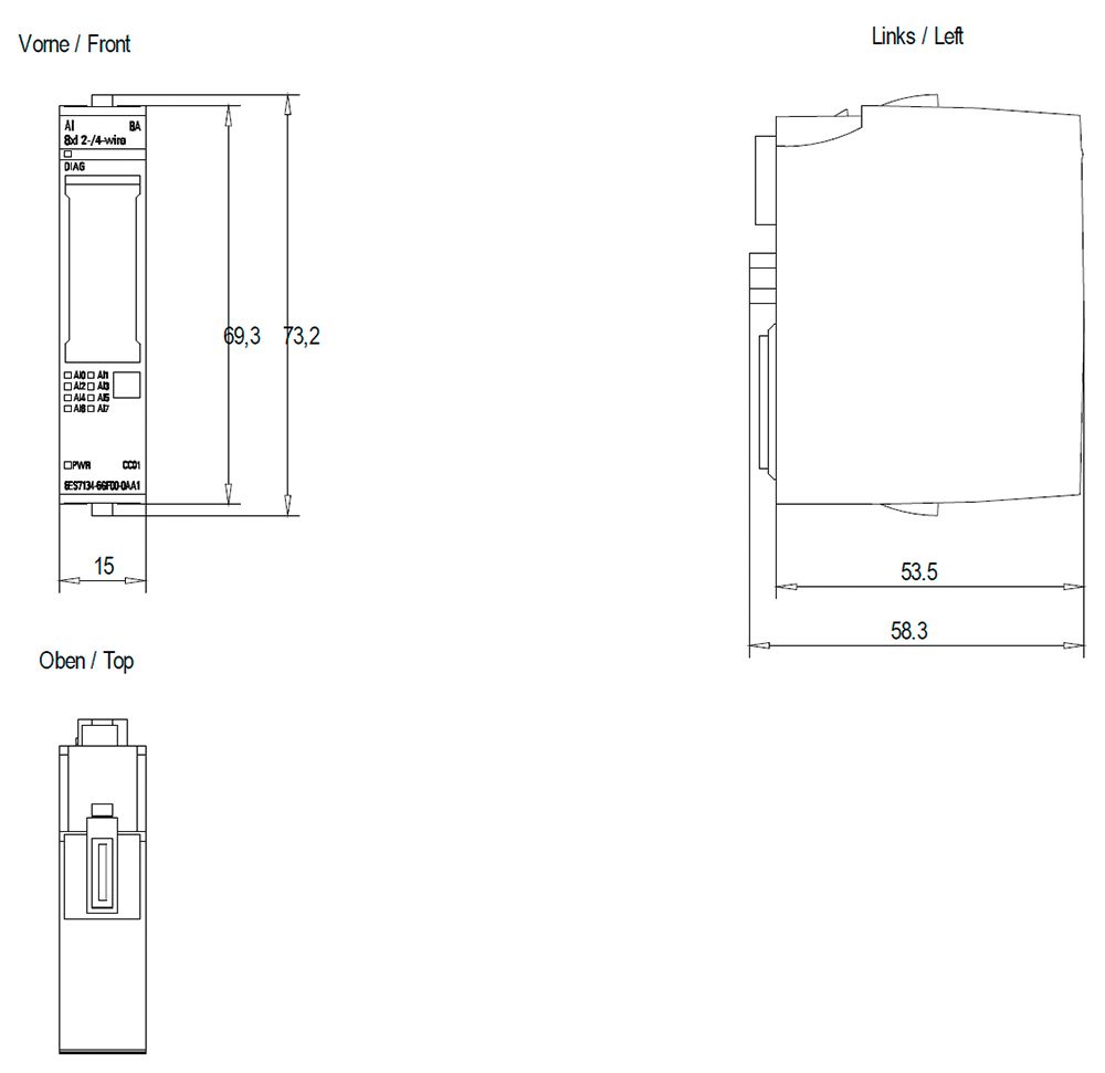Analoges I/O-Modul DC 19,2-28,8V Eing.Strom