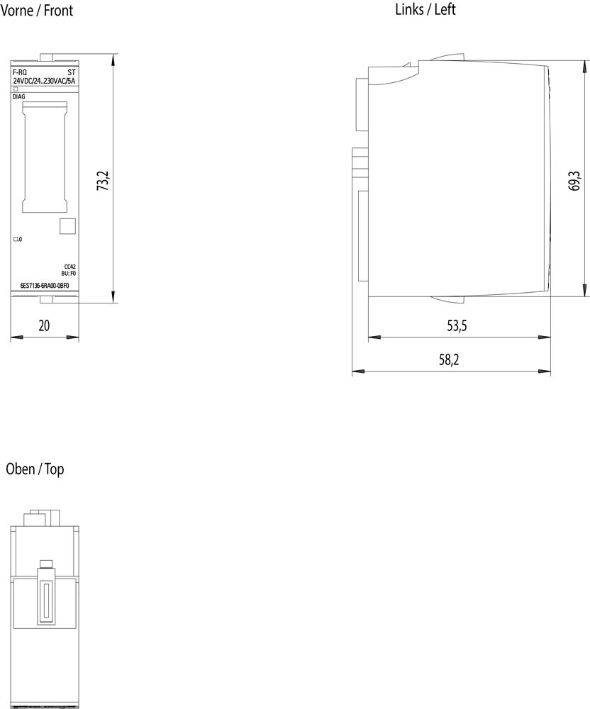 Digital I/O-Modul DC 20,4-28,8V 1Ausg 24V