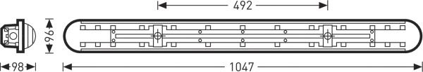 LED-Feuchtraumleuchte Nextrema 27W 4000K 4400lm anth Konv Dimmung DALI IP66 BWM