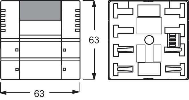 Raumtemperaturregler UP KNX PowN alusi mt Powernet Bedienelement m.Display