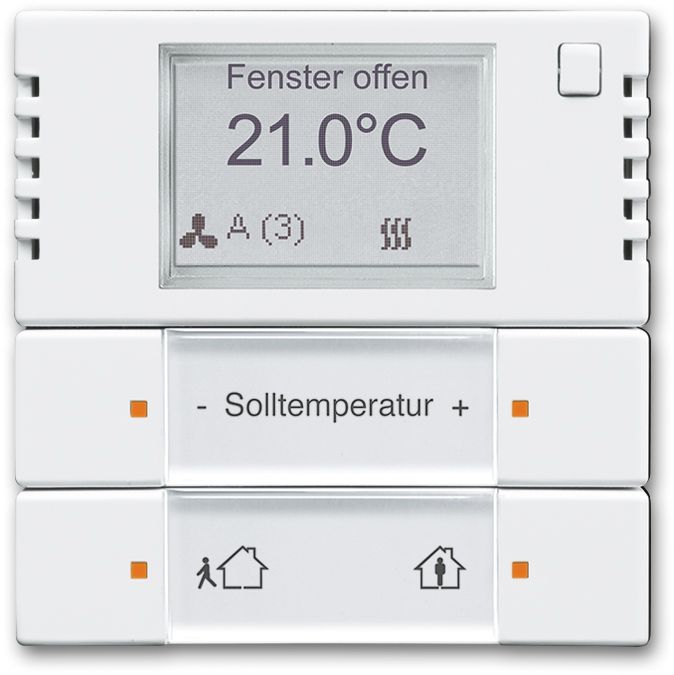 Raumtemperaturregler UP KNX PowN std-ws glz Powernet Bedienelement m.Display