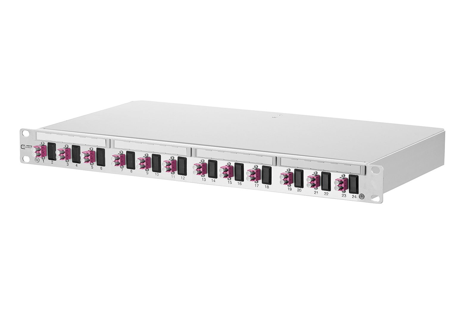 LWL-Patchpanel 12f LC-D 1HE OM4 max:12f 19Zoll