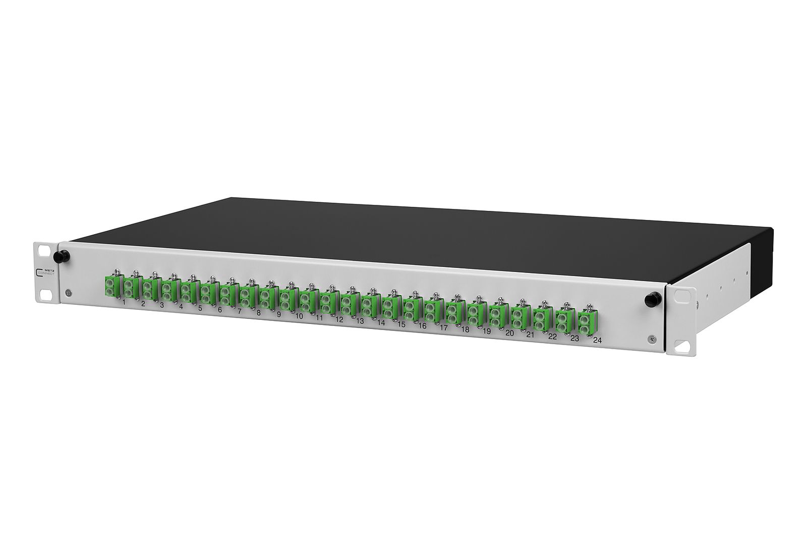 LWL-Patchpanel APC 24f LC-D 1HE OS2 m.Pigtails APC-Ausführung 19Zoll max:24f