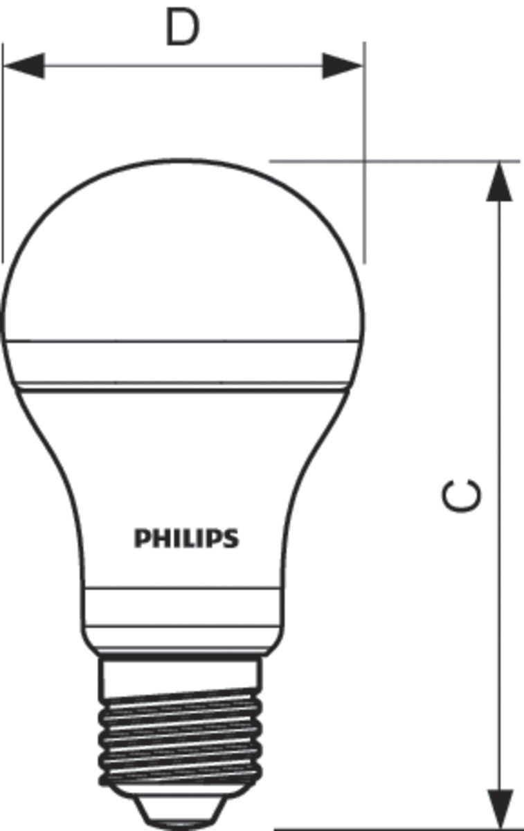 LED-Lampe E27 A60 CorePro 12,5W 4000K ws 1521lm mattiert 200° AC Ø60x110mm