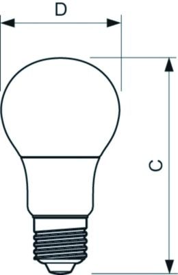 LED-Lampe E27 A60 CorePro 7,5W 4000K ws 806lm F mattiert 200° AC Ø60x110mm
